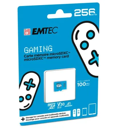 Emtec mSD 256GB UHS-I U3 V30 A1 Gaming Blu ECMSDM256GXCU3 - 