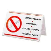 Targhetta - Vietato fumare - 9 x 5,5 cm - Lebez 50982 - targhe con pittogrammi
