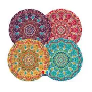 Piatto Mandala - diametro 20 cm - carta - Big Party - conf. 8 pezzi 75759 - festoni e palloncini