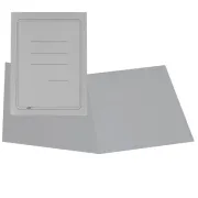 Cartelline semplici - con stampa - cartoncino Manilla 145 gr - 25x34 cm - grigio - Cartotecnica del Garda - conf. 100 pezzi C...