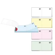 Blocco numerato (1/100) - colori assortiti - 13 x 6 cm - BM 0102189 BM 12/10B - blocchi a cubo - blocchi numerati