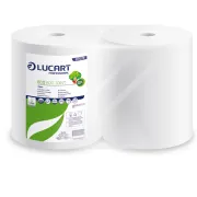 Bobina asciugatutto Eco 800 Joint - 2 veli - 18,5 gr - diametro 26 cm - 25 cm x 296 mt - microgoffrata - bianco - Lucart 8512...