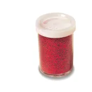 Glitter flacone grana fine - 25ml - rosso - Deco 06657/1 - glitter e porporina