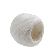 Rotolo di spago - diametro 1 mm - lunghezza 90 m - fibra naturale titolo 2/6 - 100 gr - finitura candido cerato - bianco - Vi...