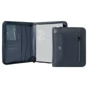 Portablocco Gate Trended - 19 x 23 cm - f.to utile A5 - ecopelle - blu - InTempo 8251GAT32 - borse, cartelle e valigie