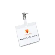 Portabadge - clip in metallo - 6 x 9 cm - PVC - Durable - conf. 5 pezzi - 8603-19 - portabadge e accessori